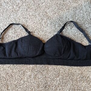 Kindred Bravely Black Bra with Adjustable Straps and Wireless Design